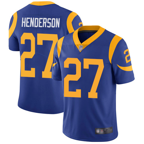 Men's Los Angeles Rams #27 Darrell Henderson Blue Vapor Untouchable Limited Stitched